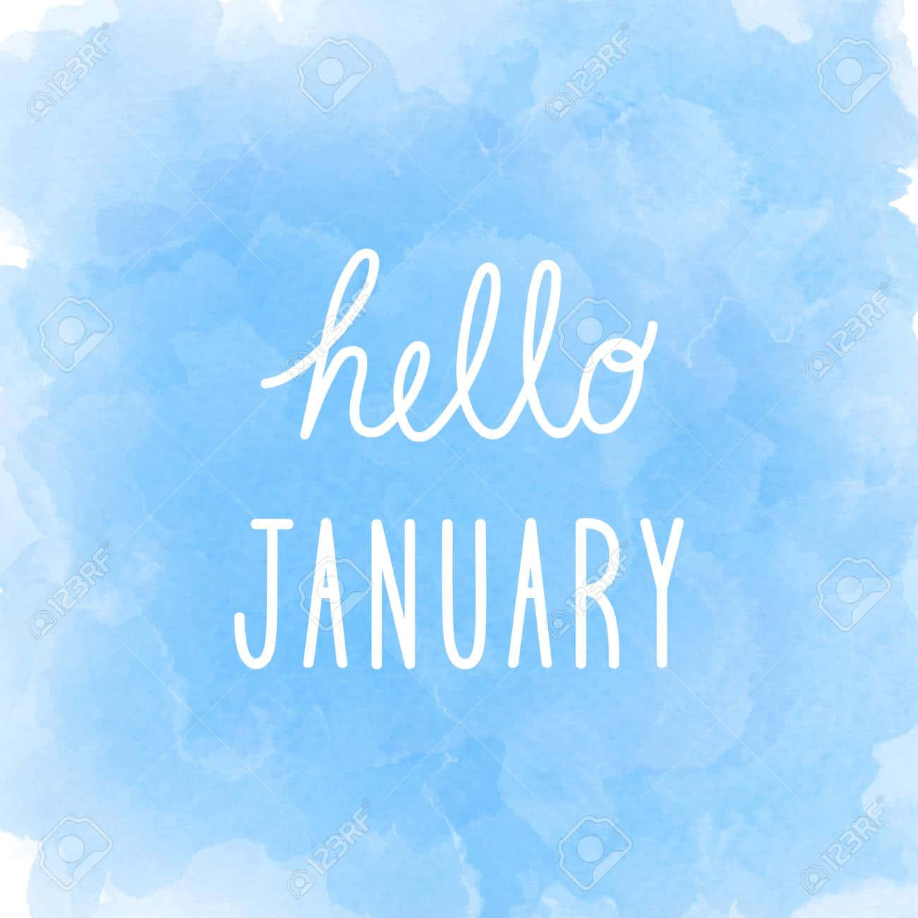 Byd det nye år velkommen med Hello January Baggrundsbillede! Wallpaper
