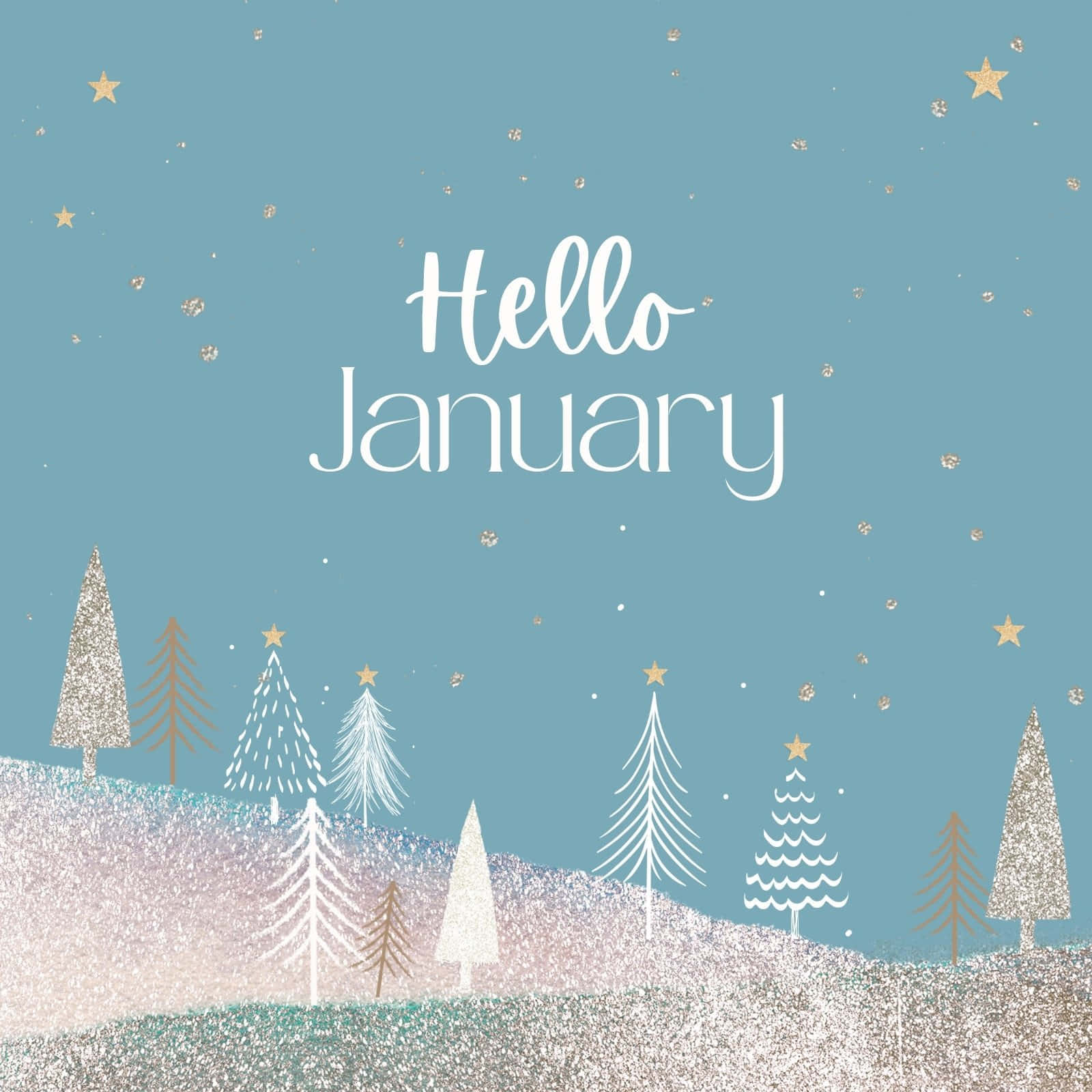 "Welcome January!" Wallpaper