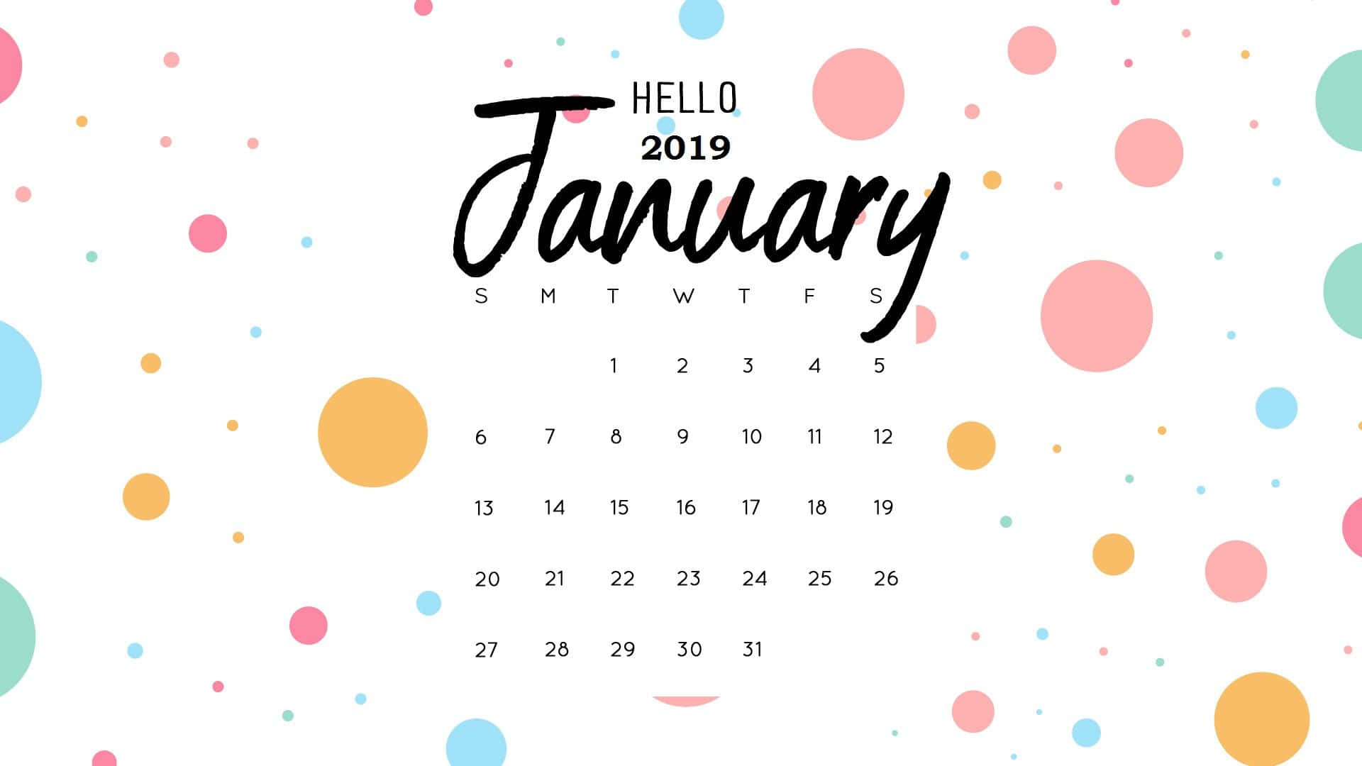 “Welcome January! Embrace the possibilities” Wallpaper