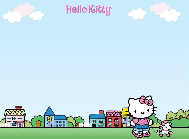 Hello Kitty Aesthetic Strolling Wallpaper