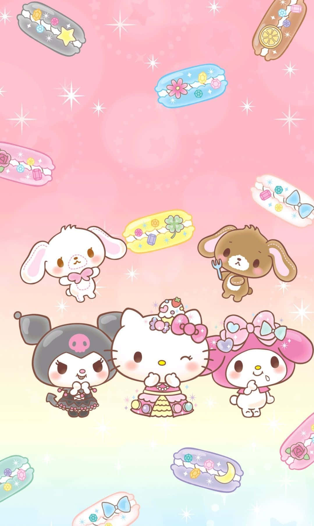 Hello Kitty and Friends Having Fun Together Wallpaper