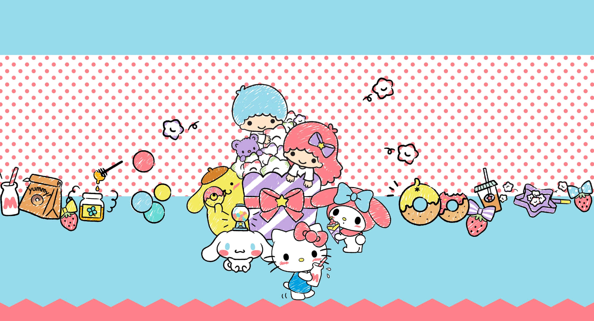 Download Hello Kitty and friends enjoying a sunny day at the park