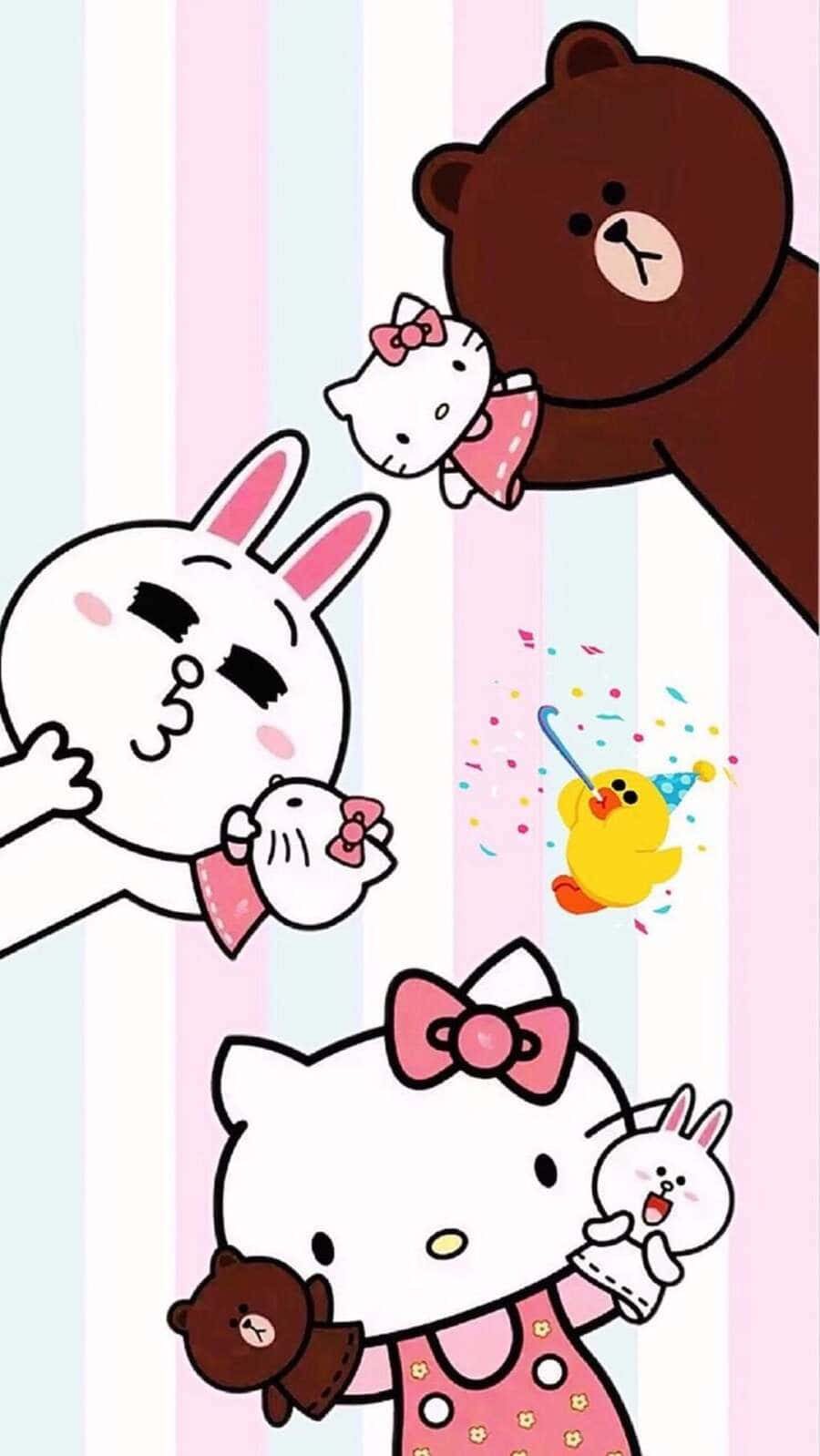 A fun day with Hello Kitty and Friends Wallpaper