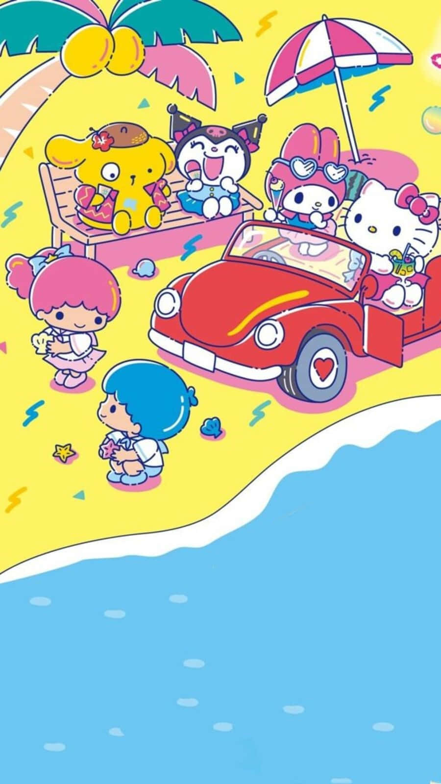 Hello Kitty and Friends Enjoying a Fun Day Wallpaper