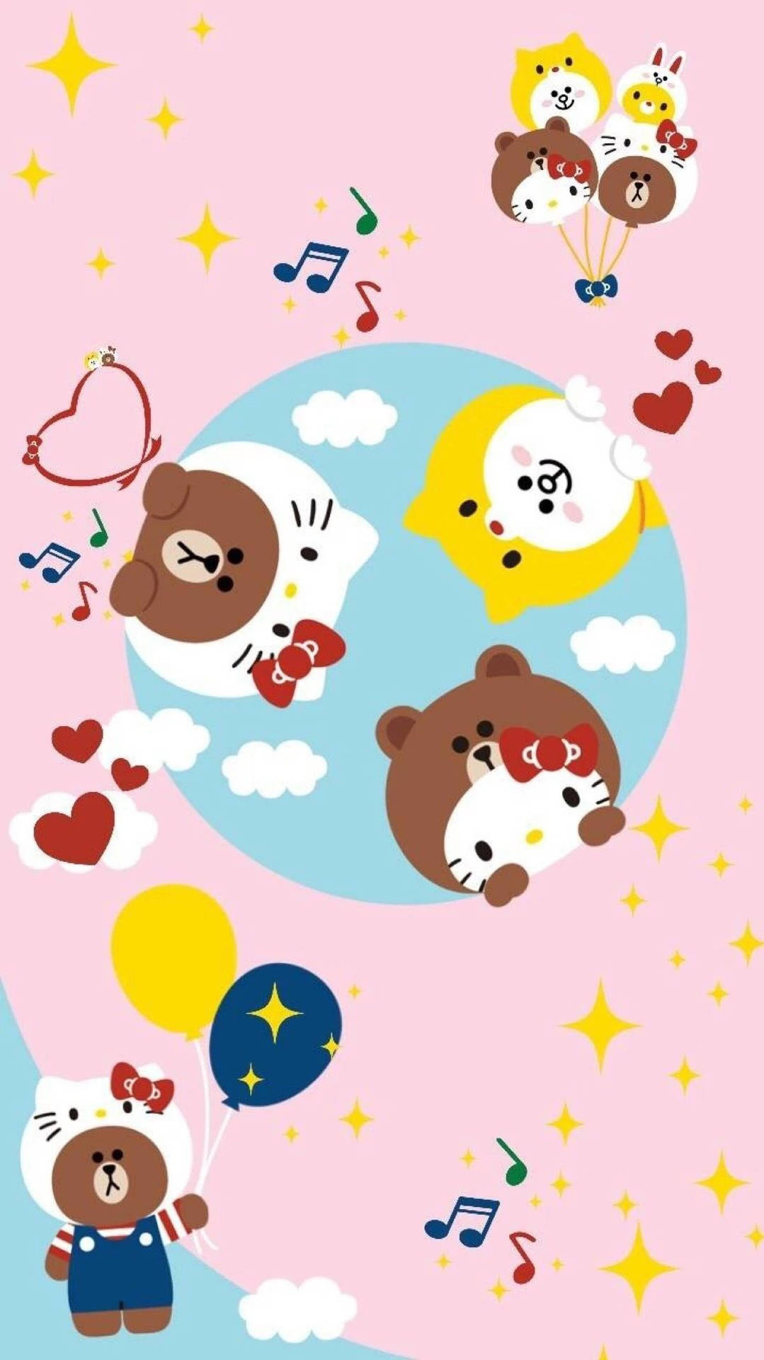 Hello Kitty And Line Friends Background
