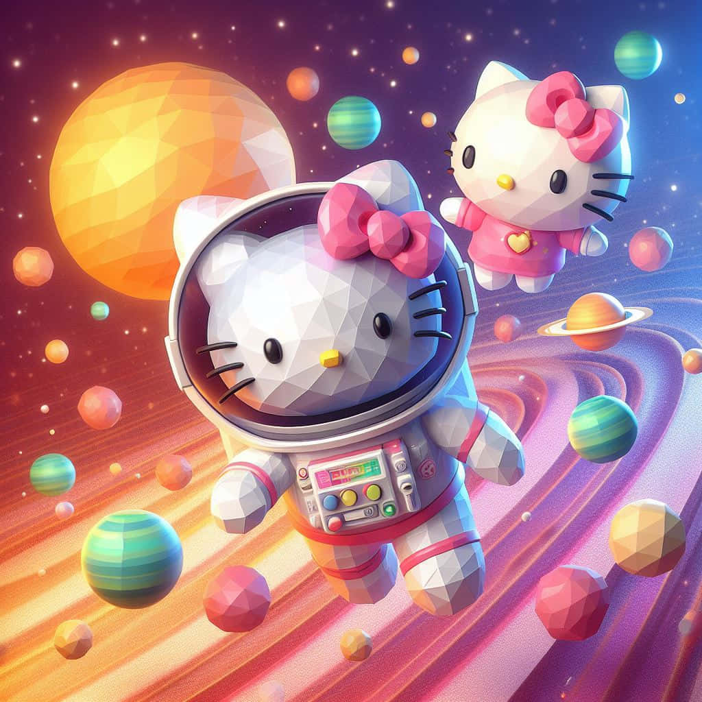 Hello Kitty Astronaut Adventure Wallpaper