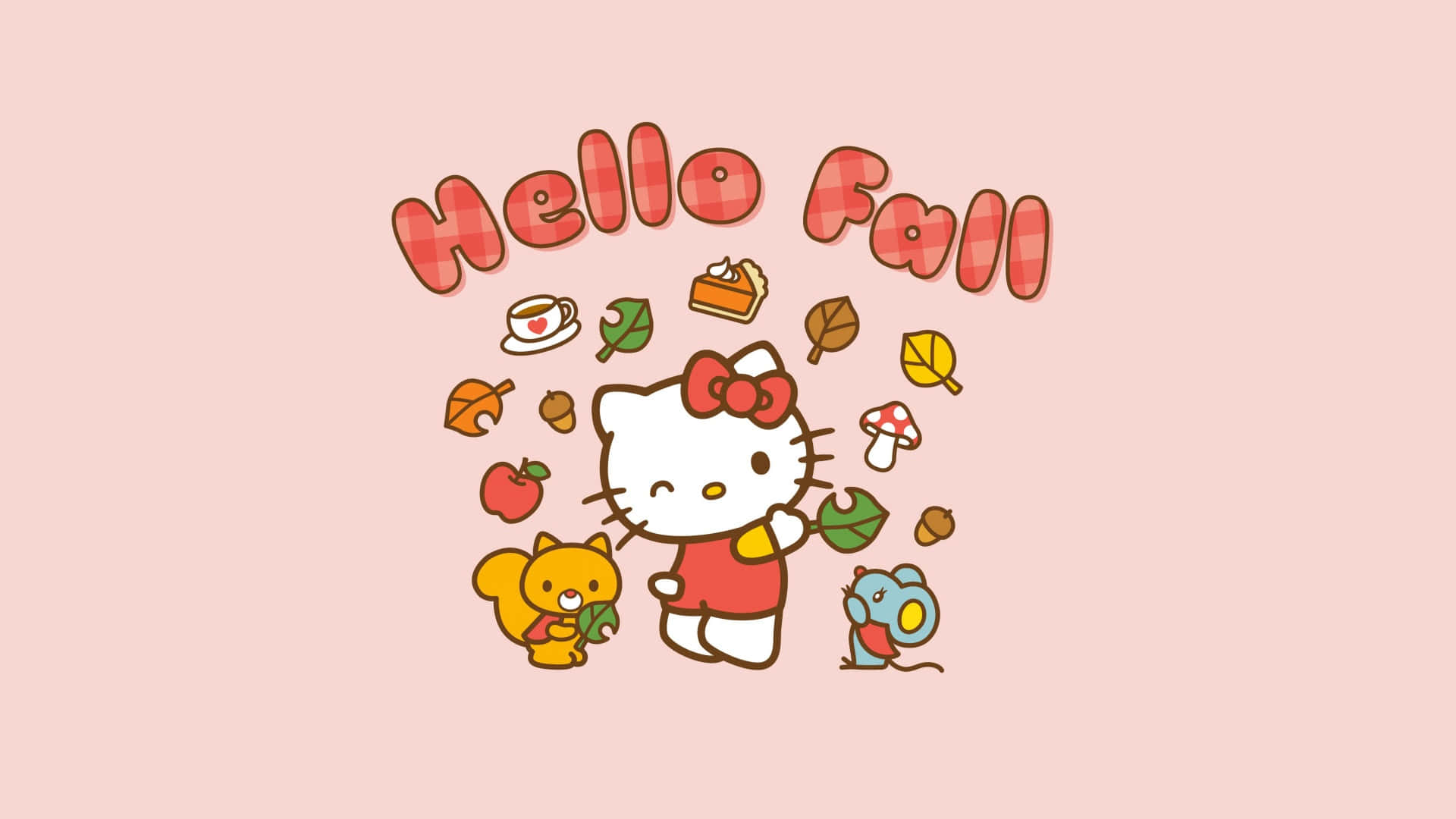Hello Kitty Autumn Celebration Wallpaper