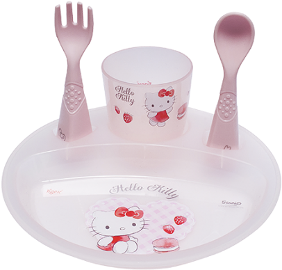 Hello Kitty Baby Crockery Set PNG