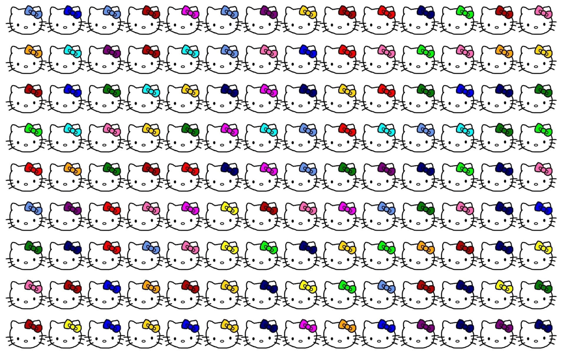 Hello Kitty Face Pattern Background