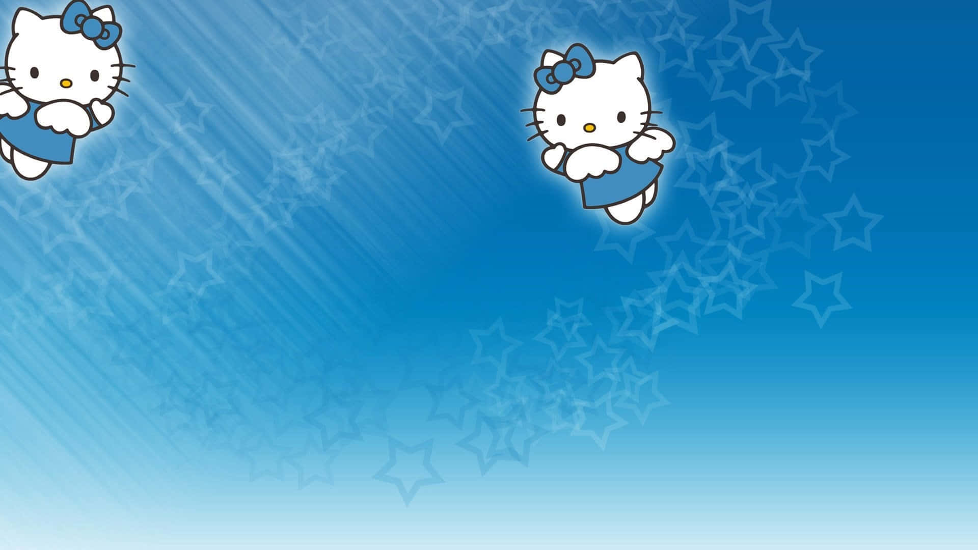 Hintergrundbildmit Fliegendem Engel Hello Kitty