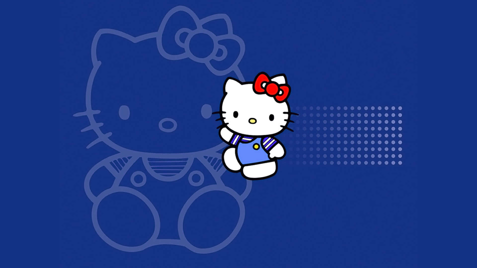 Fondode Pantalla De Hello Kitty Azul Marino