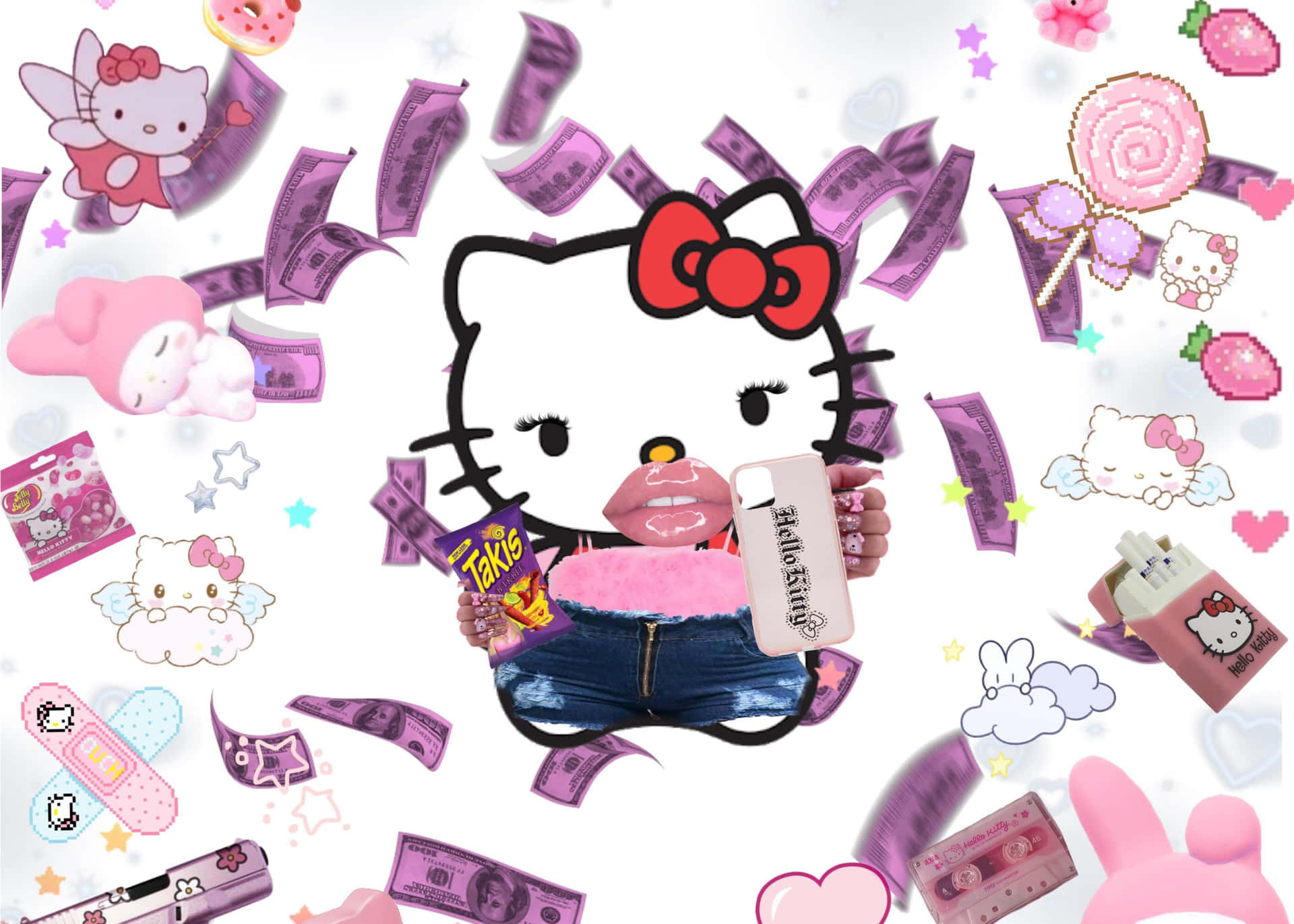 [100+] Hello Kitty Baddie Wallpapers | Wallpapers.com