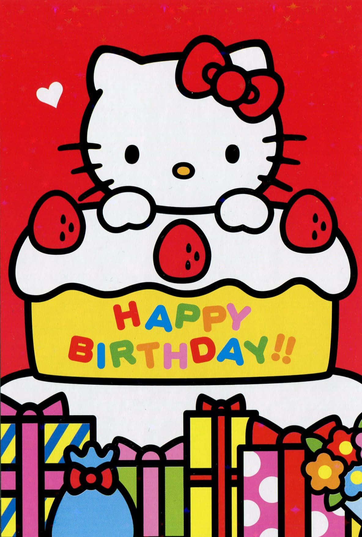 Adorable Hello Kitty Birthday Celebration Wallpaper Wallpaper