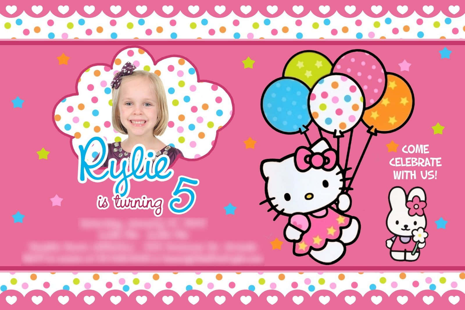 Adorable Hello Kitty Birthday Celebration with Pink Balloons and Tasty Cupcakes Wallpaper