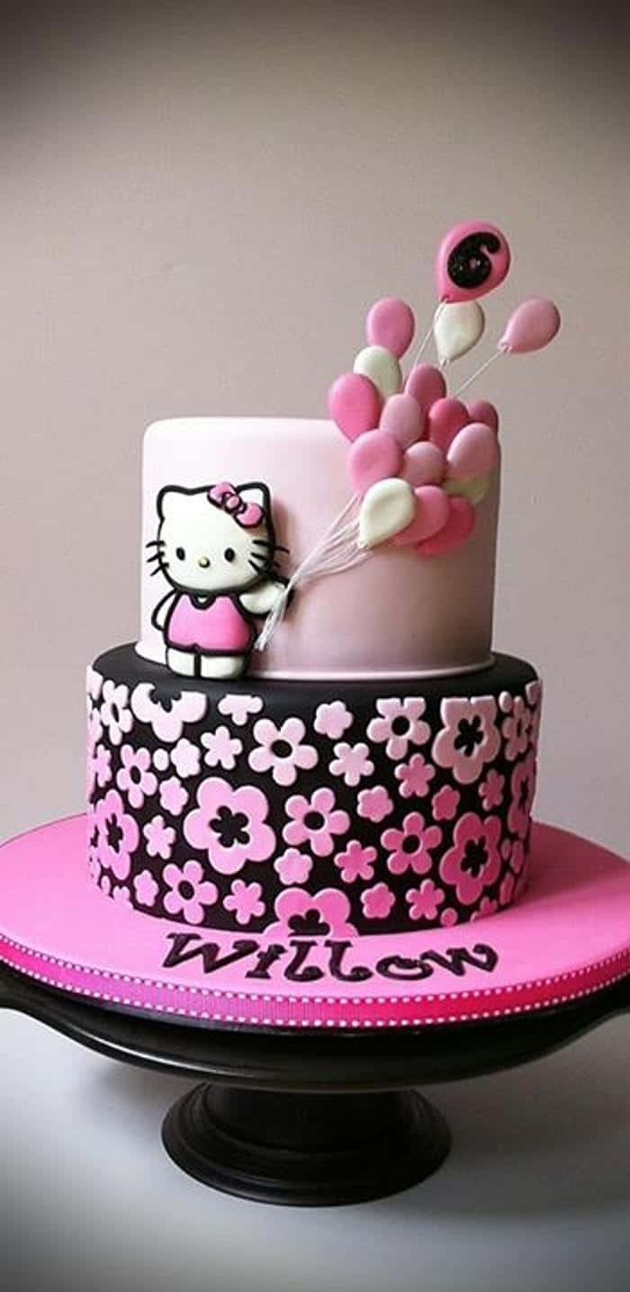 Adorable Hello Kitty Birthday Celebration Wallpaper