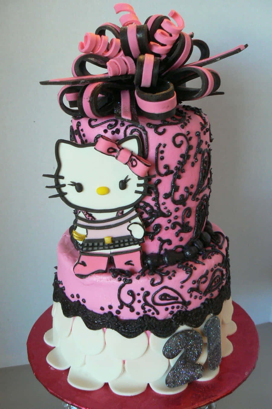 Adorable Hello Kitty Celebrating Birthday Wallpaper