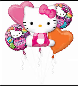 Hello Kitty Birthday Balloons PNG