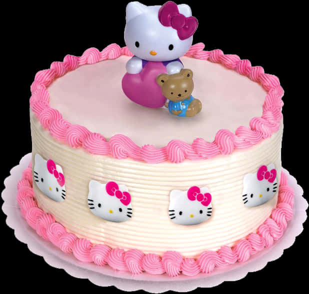 Hello Kitty Birthday Cake PNG