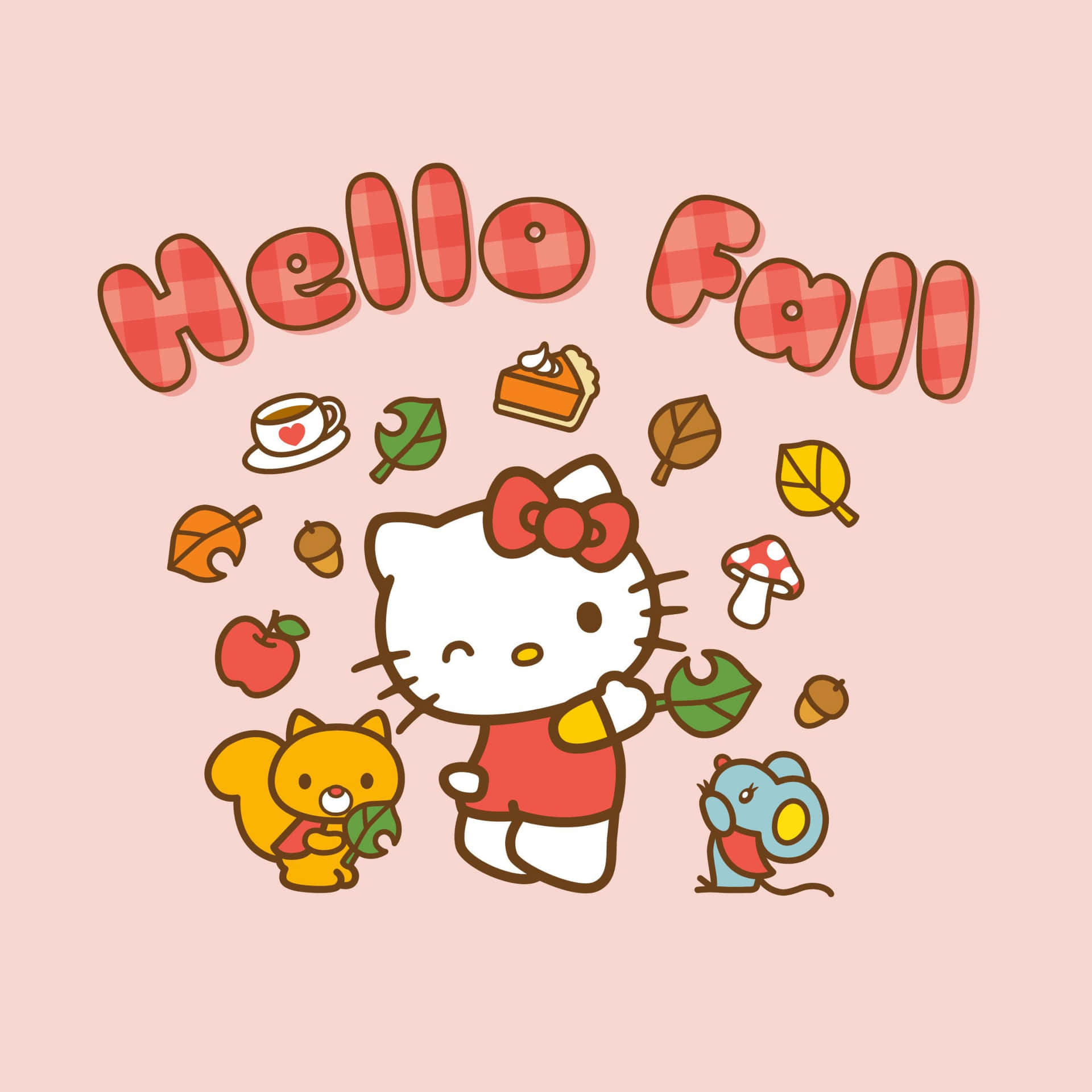 Hello Kitty Celebrates Autumn Wallpaper