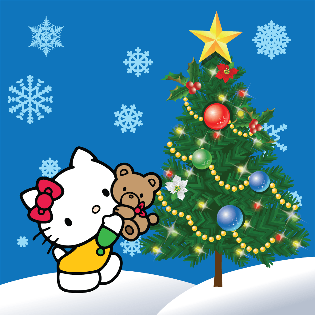 Hello Kitty Christmas 1024 X 1024 Wallpaper Wallpaper