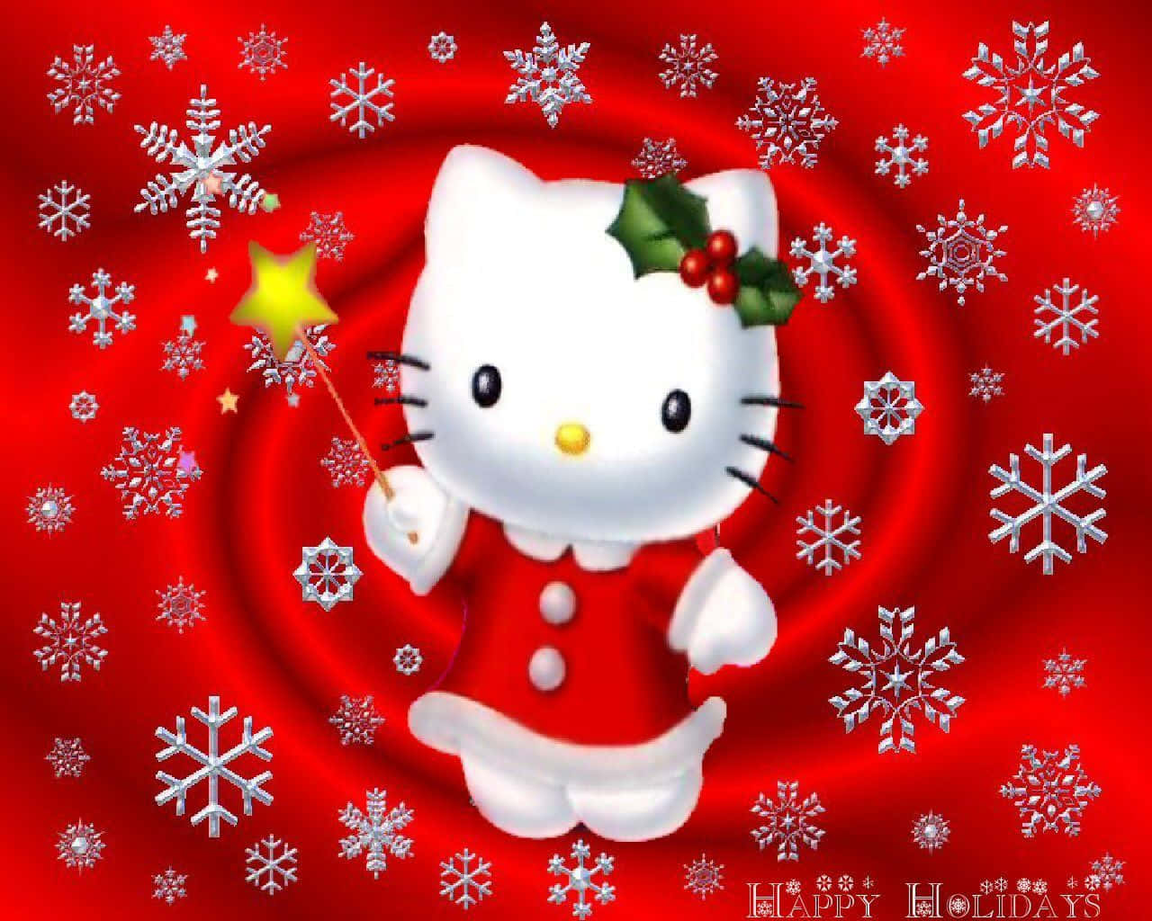 A Cute Hello Kitty Christmas! Wallpaper