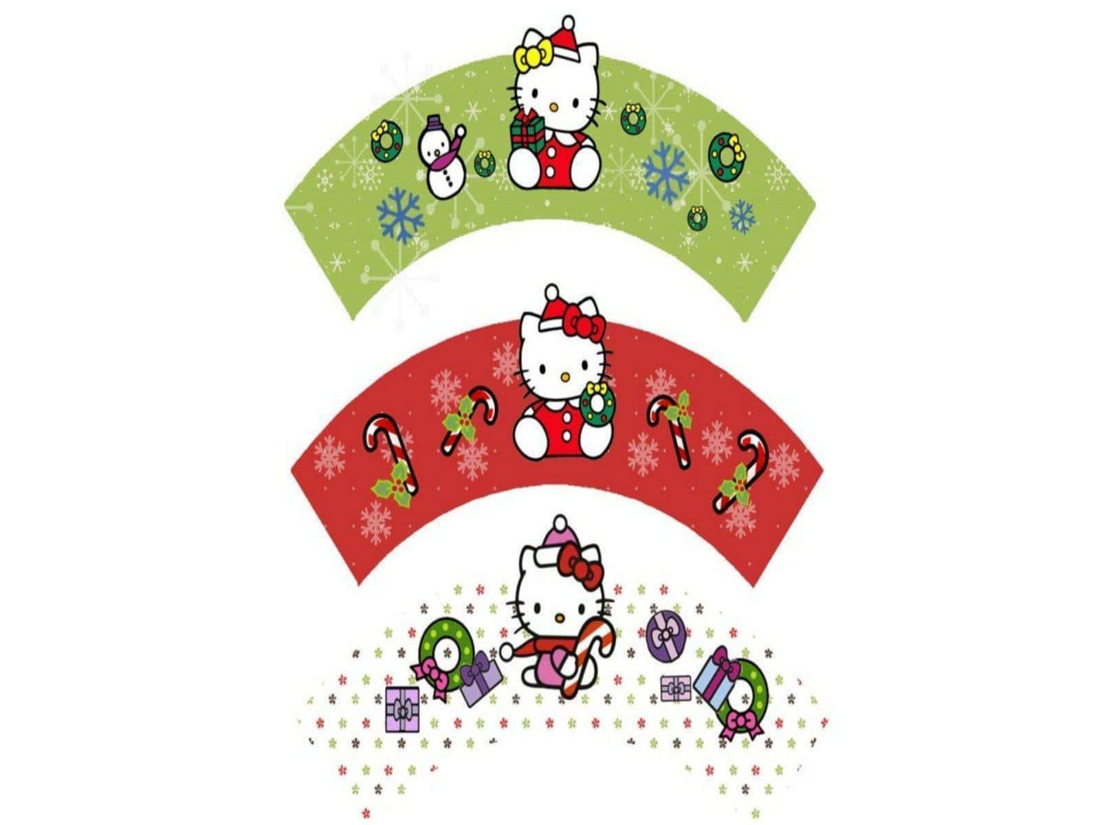 Celebrate the Holidays with Hello Kitty" Wallpaper