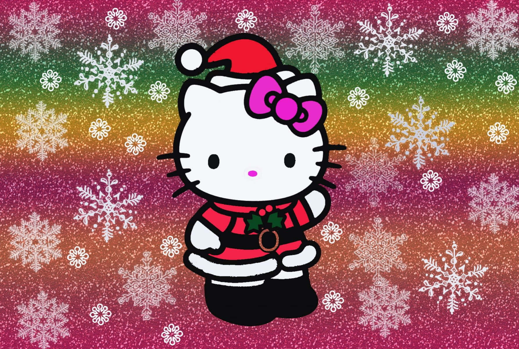 Download Festive Hello Kitty Celebrating Christmas Wallpaper  Wallpapers com