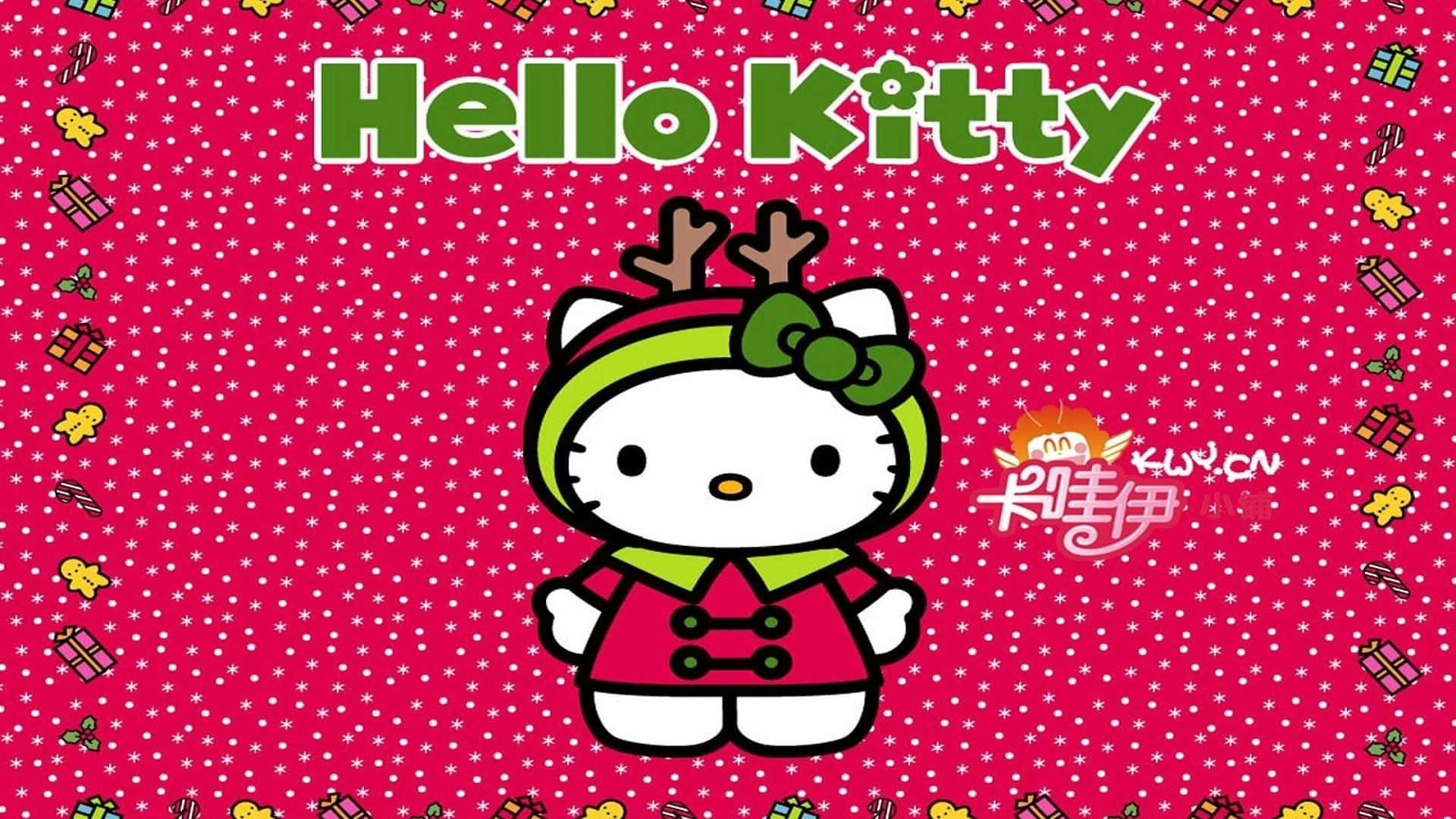 Celebrate the Holidays with Hello Kitty! Wallpaper