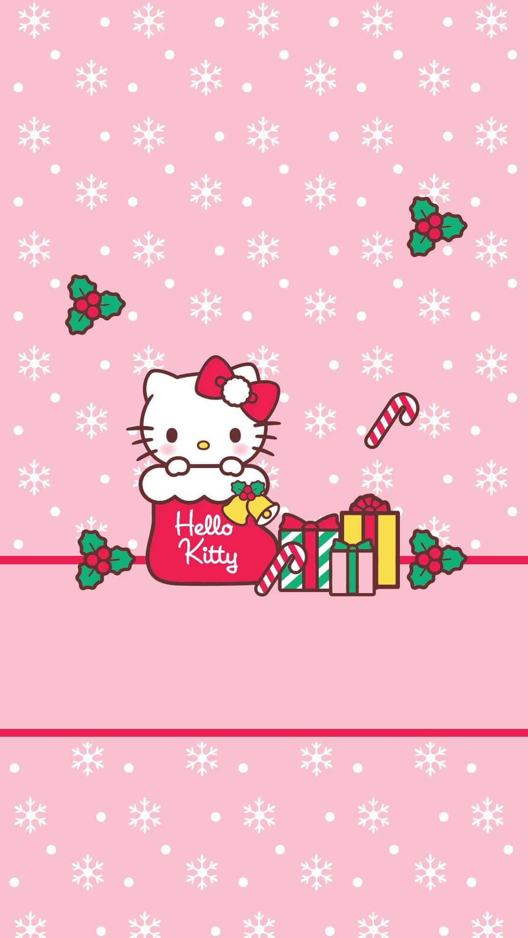 Hello Kitty Christmas Celebration Wallpaper