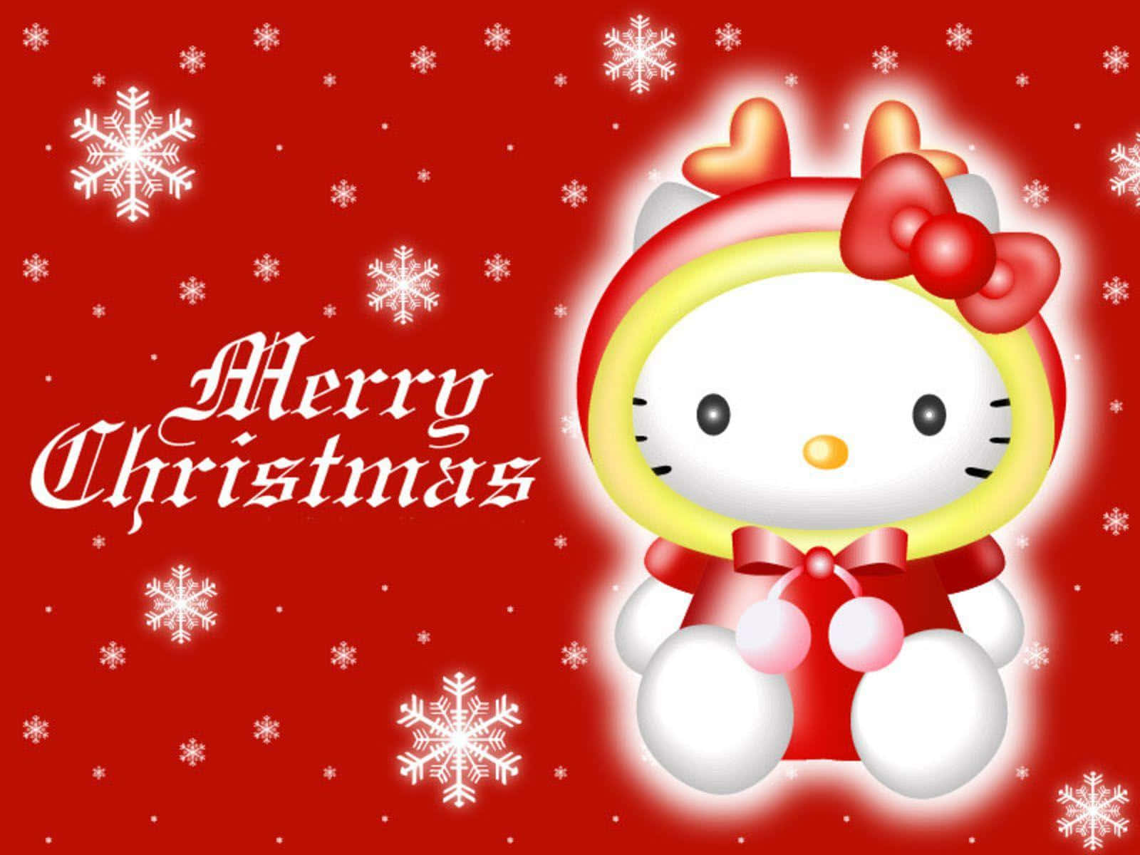 Hello Kitty Christmas Greeting Wallpaper