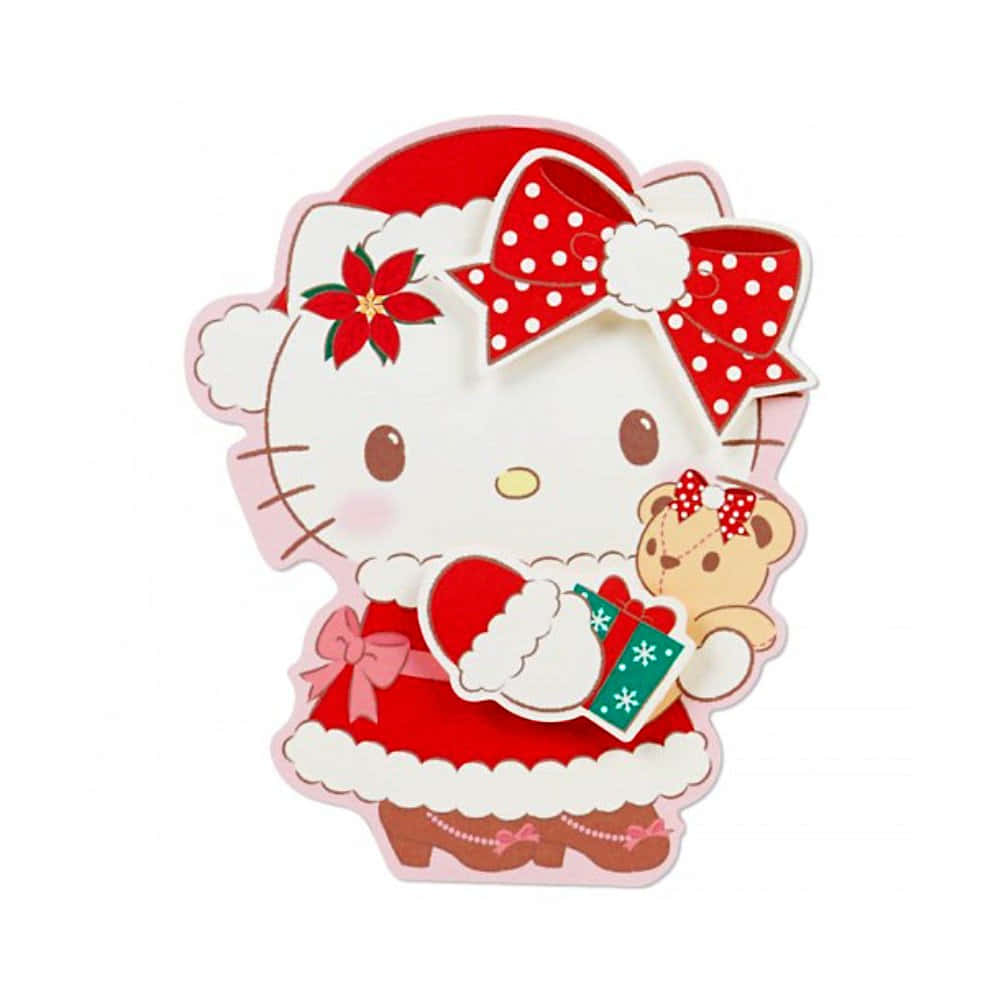 Hello Kitty Christmas Sticker Sanrio Pfp Wallpaper