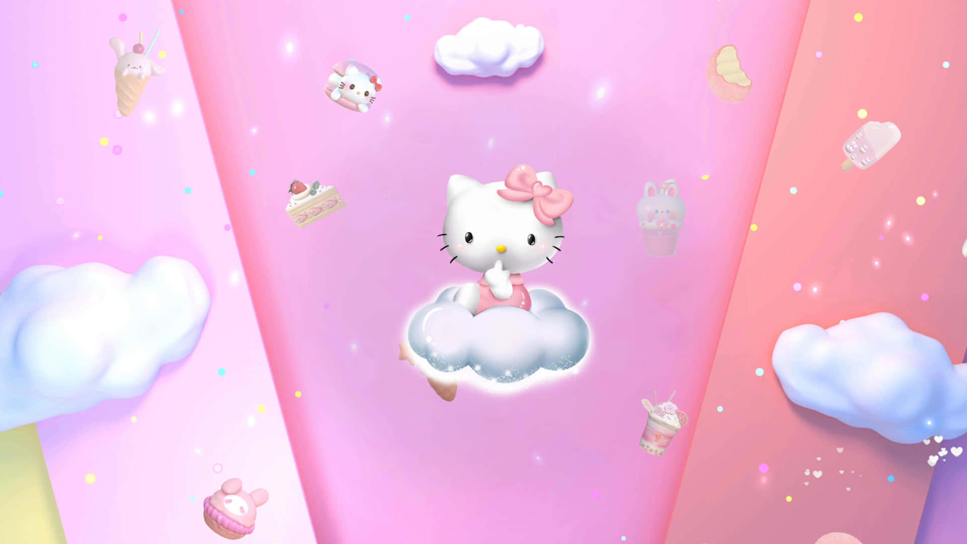 Download Hello Kitty Cloud Adventure Wallpaper | Wallpapers.com