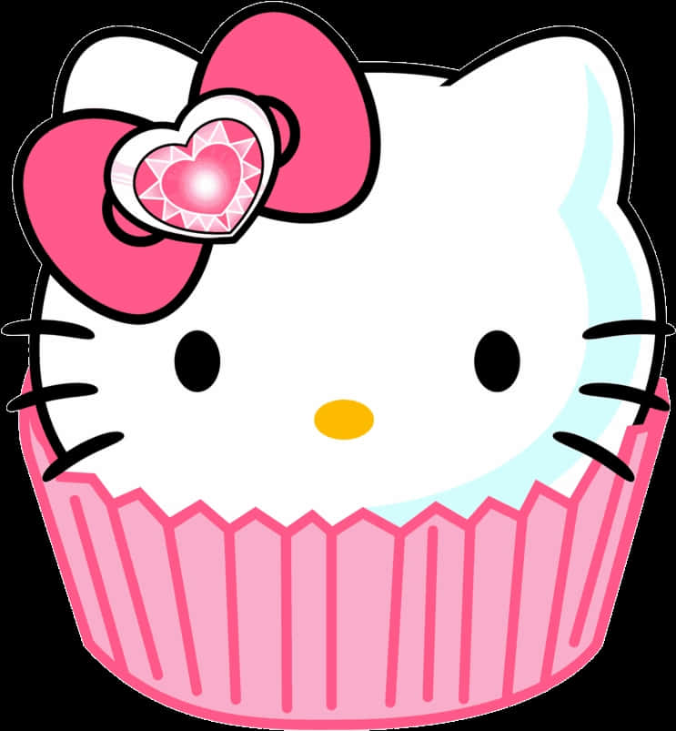 Hello Kitty Cupcake Graphic PNG