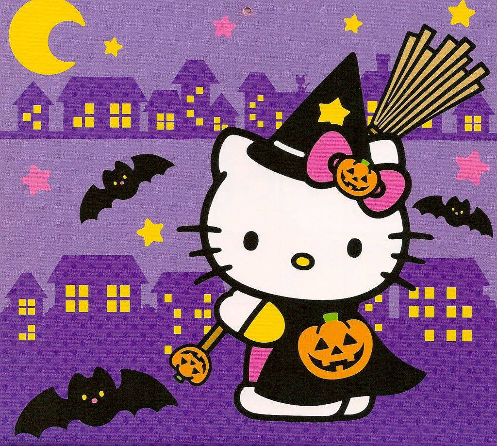 Hello Kitty Cute Disney Halloween Wallpaper