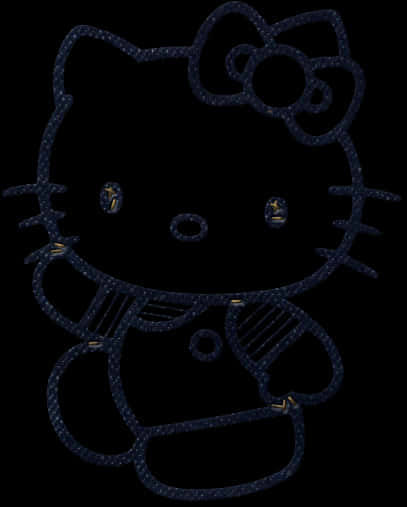 Hello Kitty Denim Texture PNG