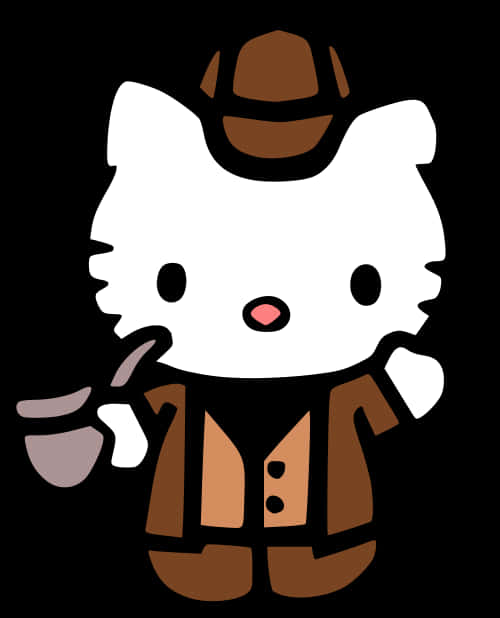 Hello Kitty Detective Outfit PNG