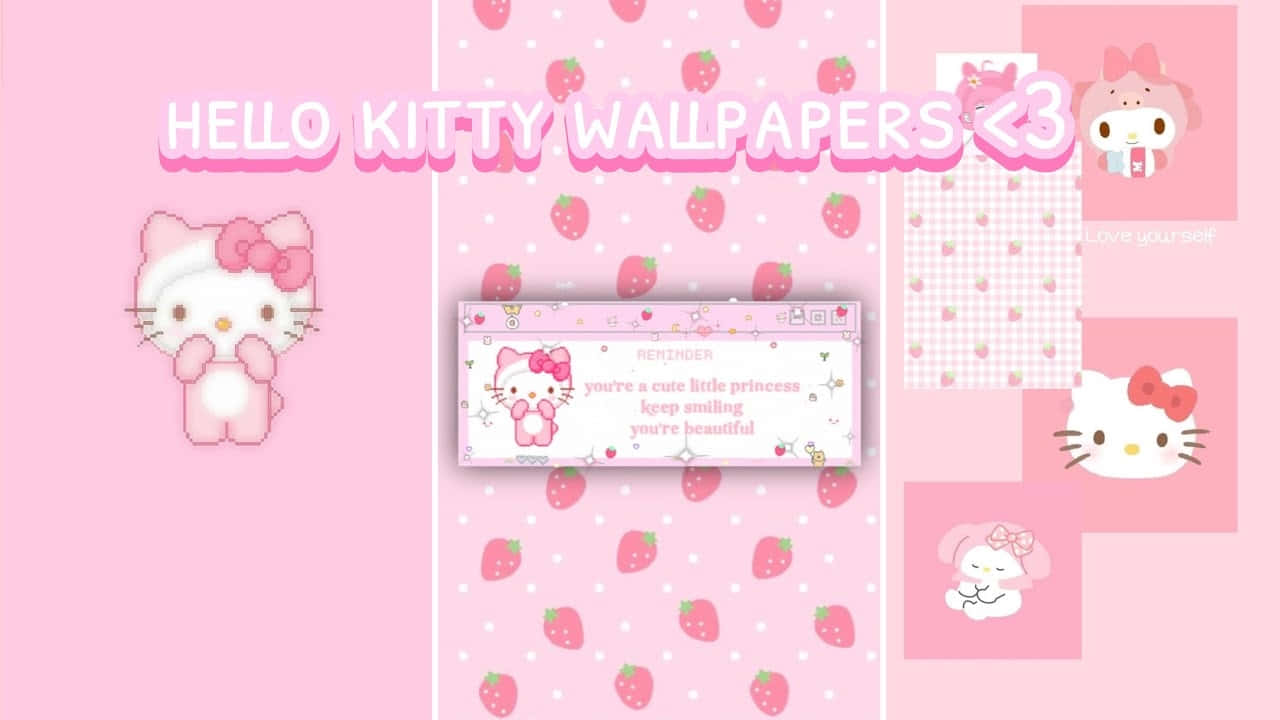 Hello Kitty Friends Aesthetic Wallpaper Collection Wallpaper