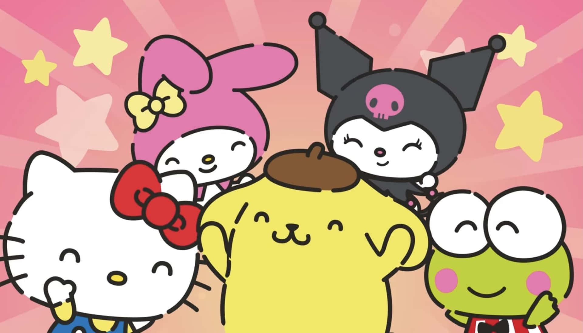 Hello Kitty Friends Cartoon Aesthetic Wallpaper