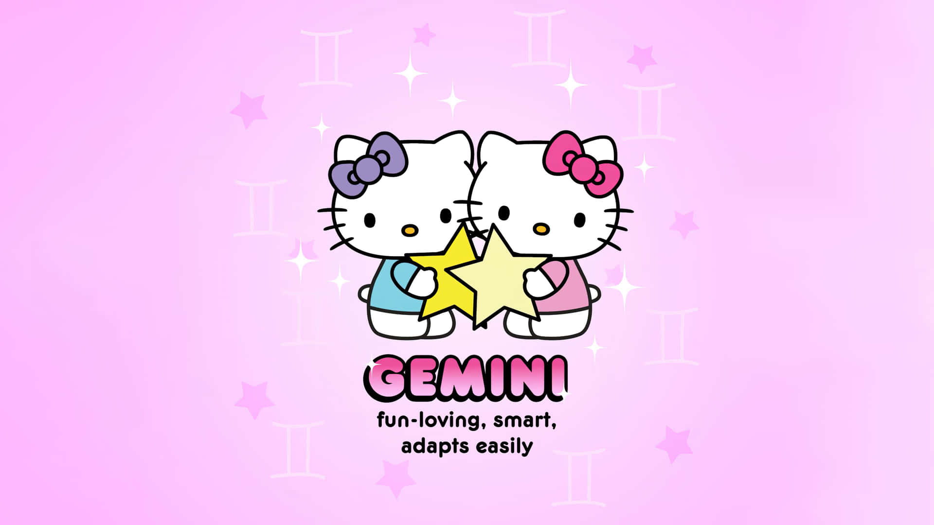 Hello Kitty Gemini Zodiac Sign Wallpaper
