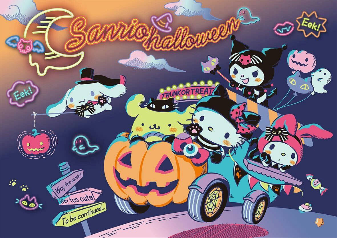 Hello Kitty Halloween Pumpkin Car
