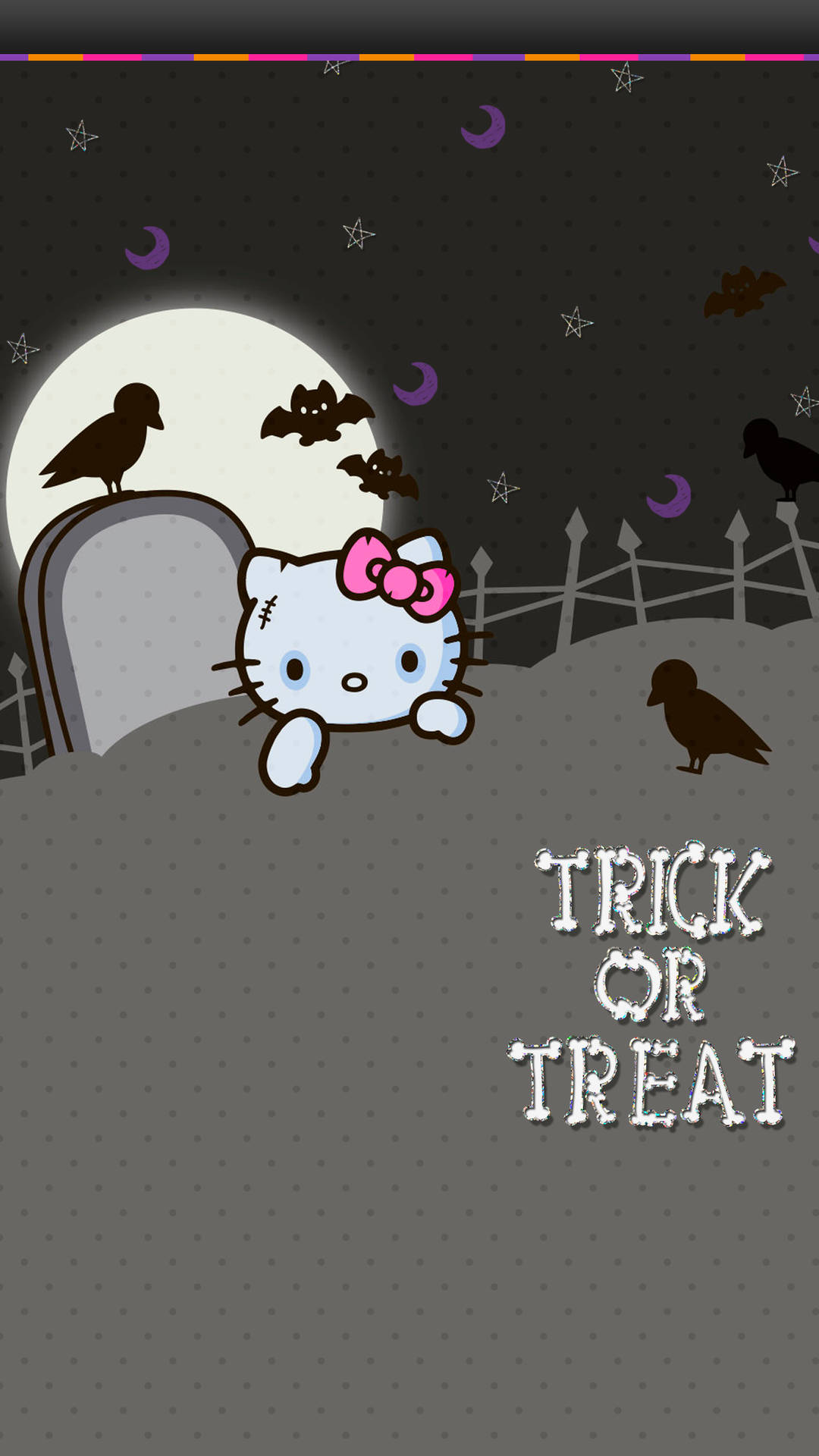 Hello Kitty Halloween Trick Or Treat Wallpaper