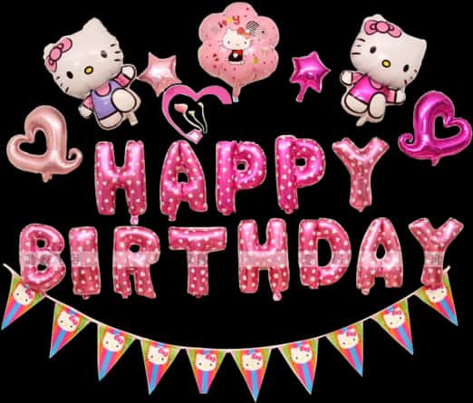 Hello Kitty Happy Birthday Celebration PNG