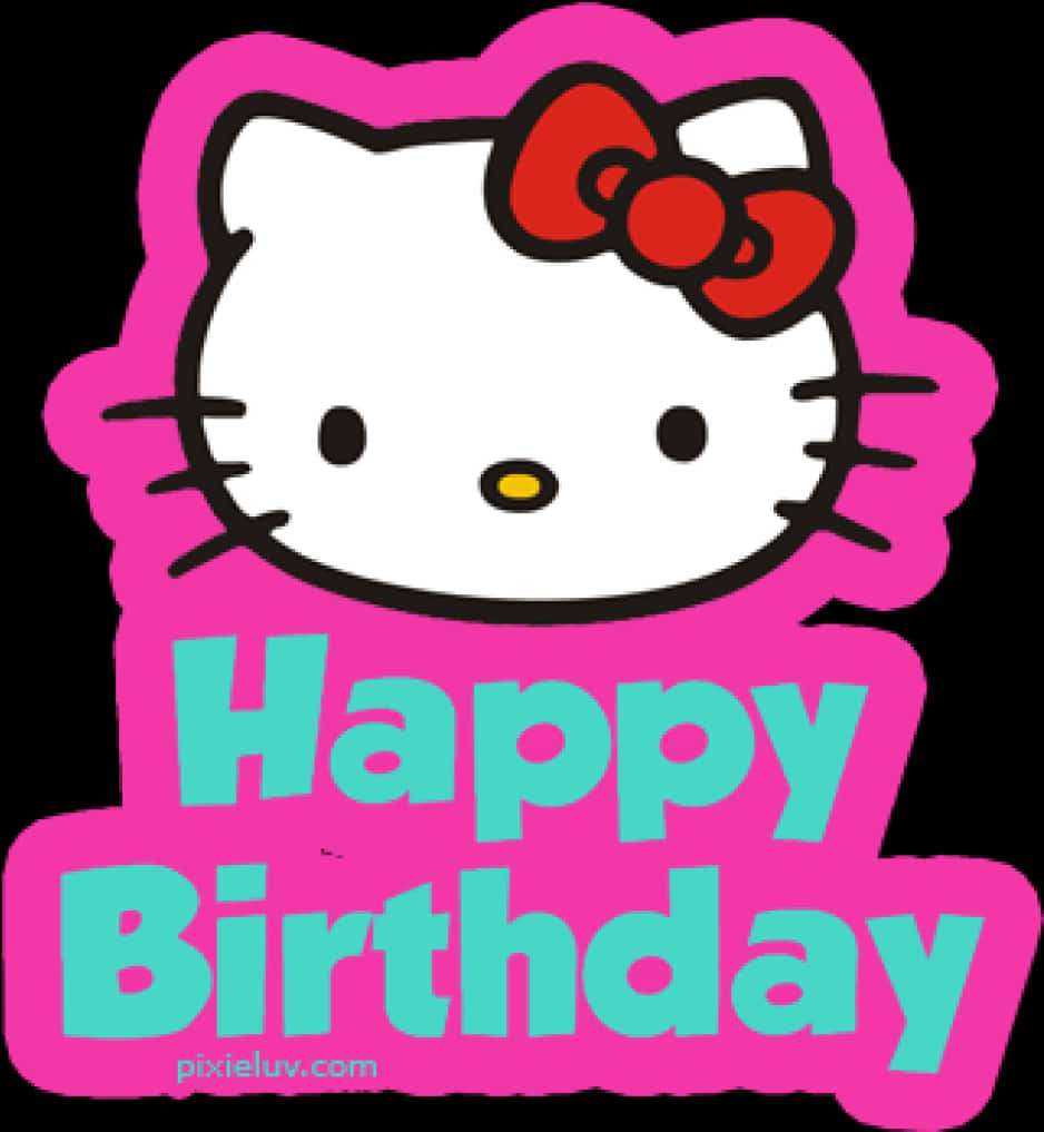 Hello Kitty Happy Birthday Greeting PNG