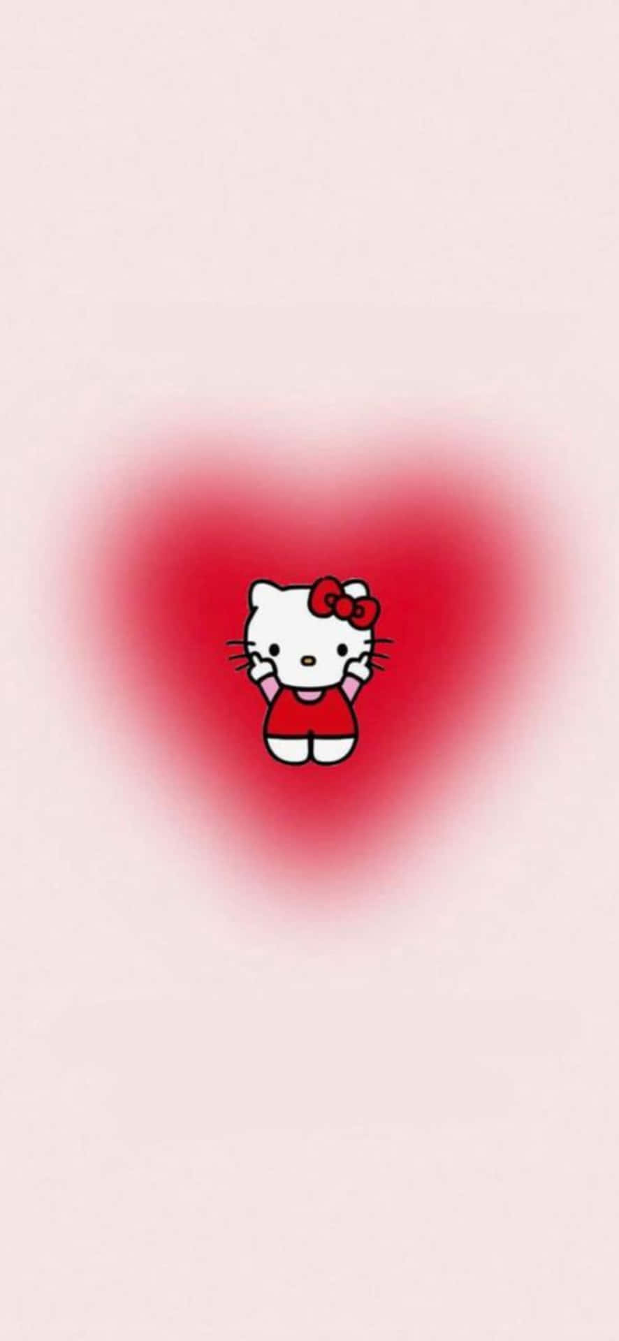 Hello Kitty Heart Background Wallpaper