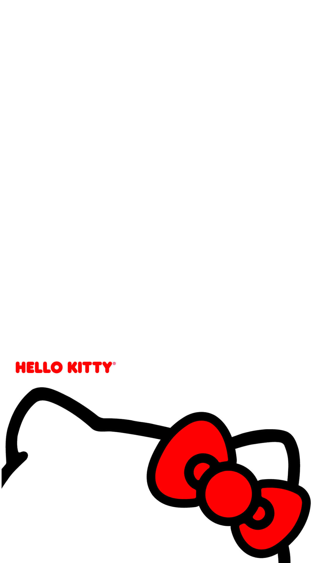 Hello Kitty Iconic Bow Graphic Wallpaper