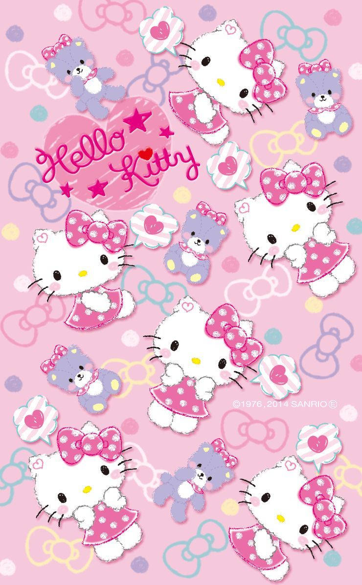 Colorful Artwork of Hello Kitty Wallpaper