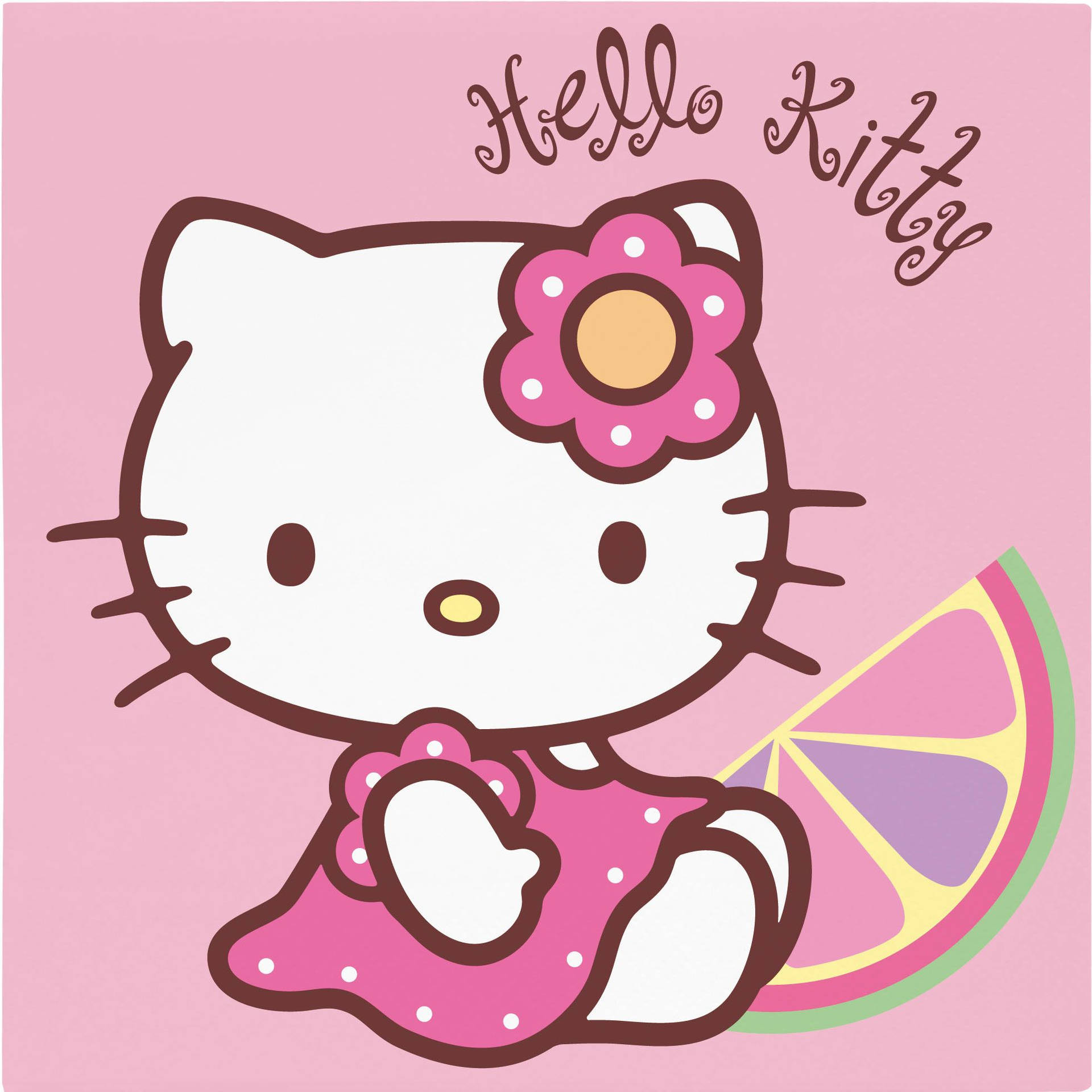 Image  Hello Kitty in Pink Dress Wallpaper