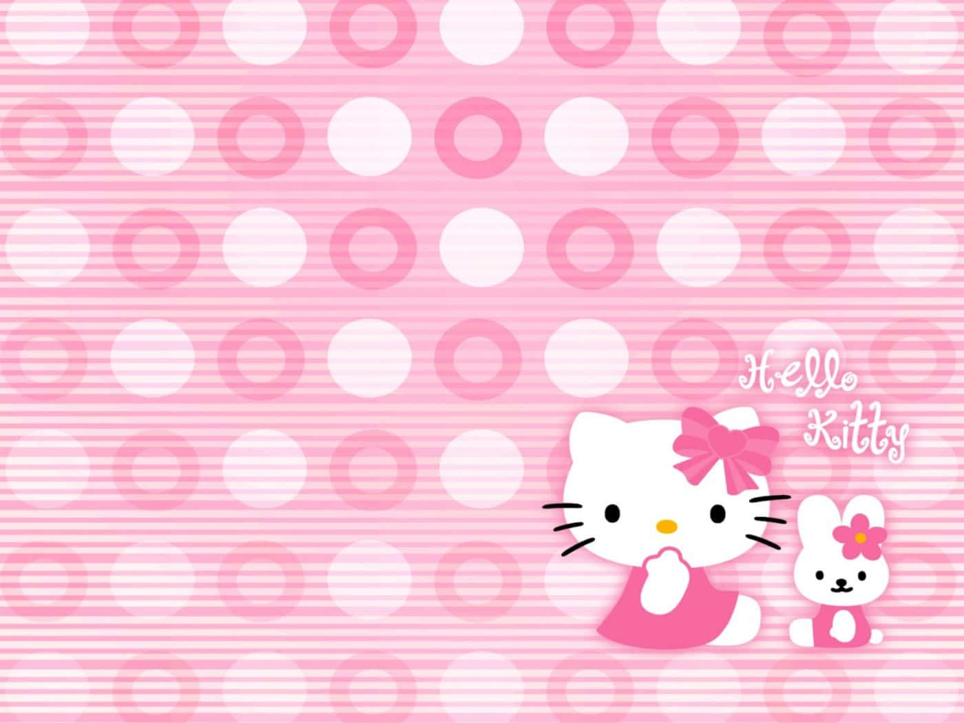 Download Hello Kitty Laptop Polka Dot Bunny Wallpaper 