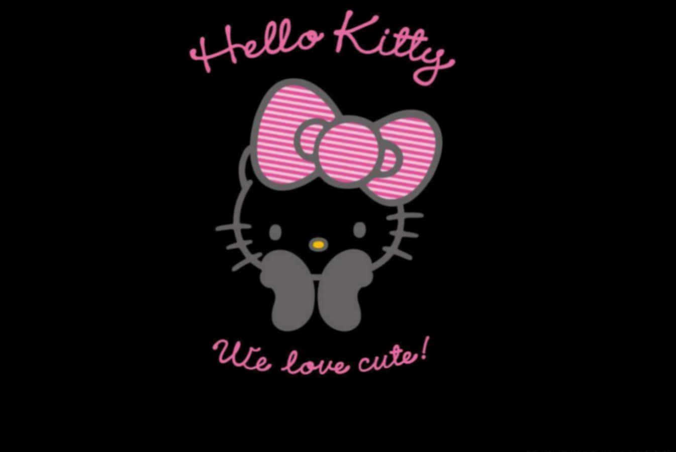 Skaffaden Stiliga Och Söta Hello Kitty-laptopen Nu! Wallpaper