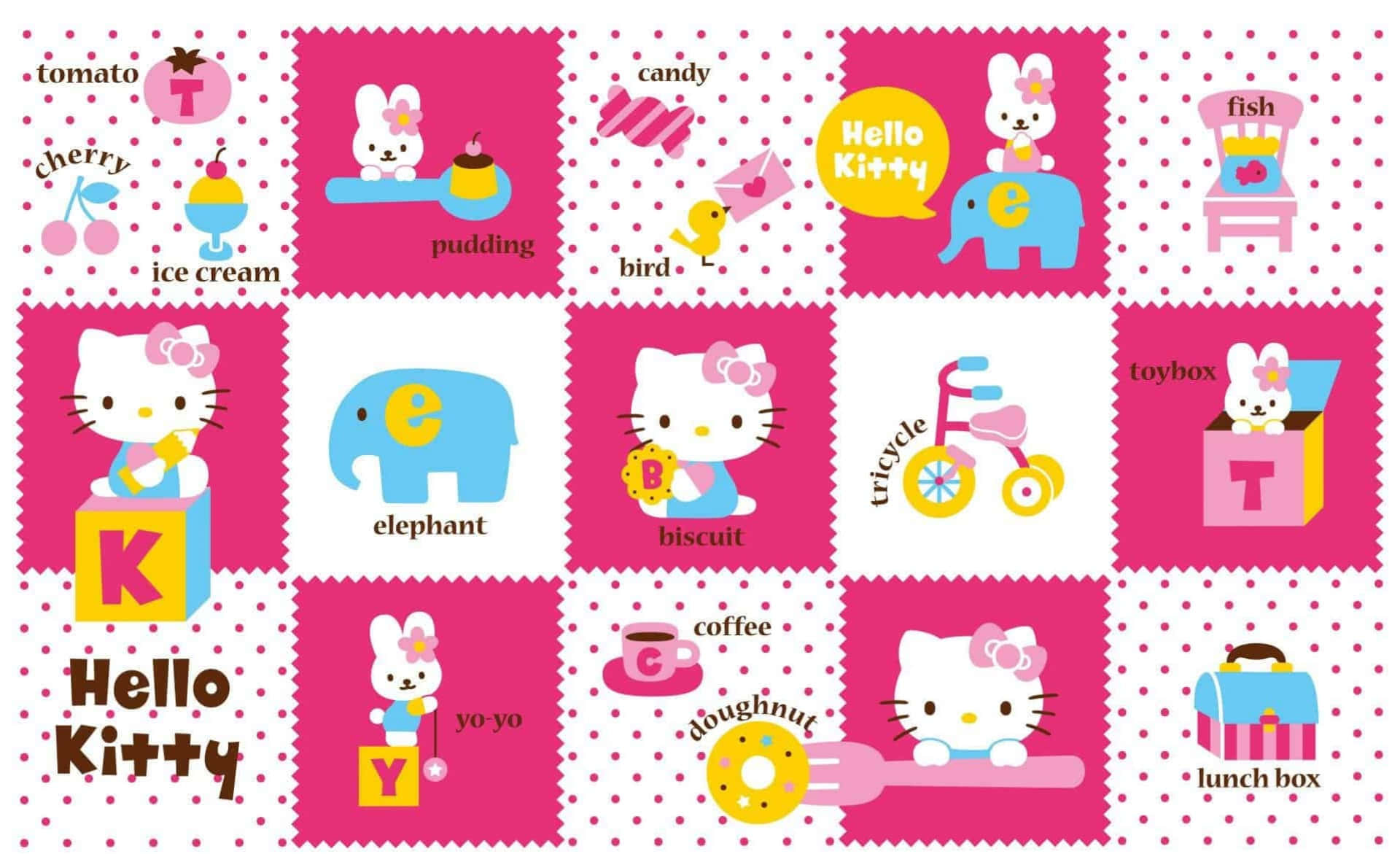 Säghej Till Din Nya Bästa Vän - En Hello Kitty Bärbar Dator. Wallpaper